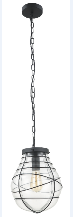 Verlies jezelf in de landelijke charme van de zwarte Venezia hanglamp. Perfect voor een warme, uitnodigende sfeer.