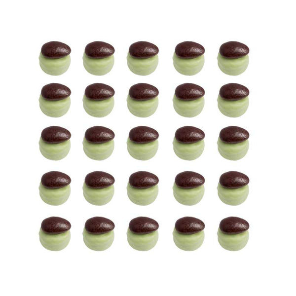 Dents de l'Ours, pâte d'amandes à la pistache et chocolat noir