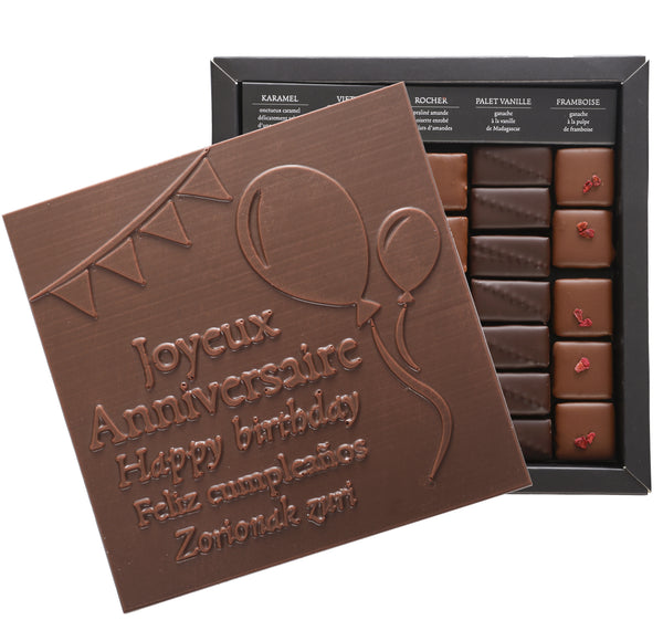 ILBARRITZ MILK DARK CHOCOLATE BOX HAPPY BIRTHDAY