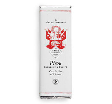 PERUVIAN DONKER CHOCOLADE TABLET VAN GROTE OORSPRONGEN