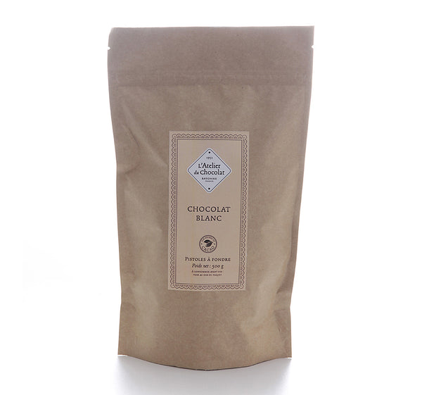 ARTISANALE WITTE CHOCOLADE PISTOLES