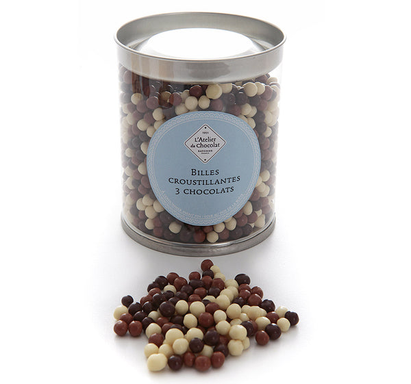 CRUNCHY THREE CHOCOLATES BALLS