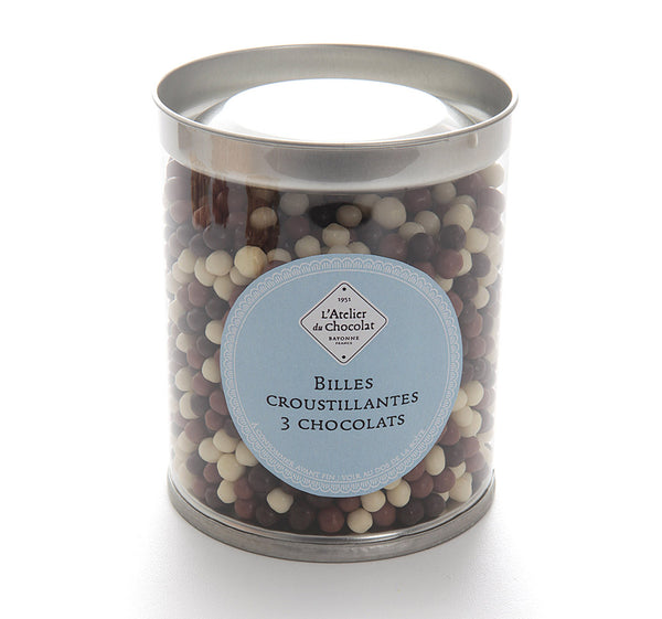 CRUNCHY THREE CHOCOLATES BALLS