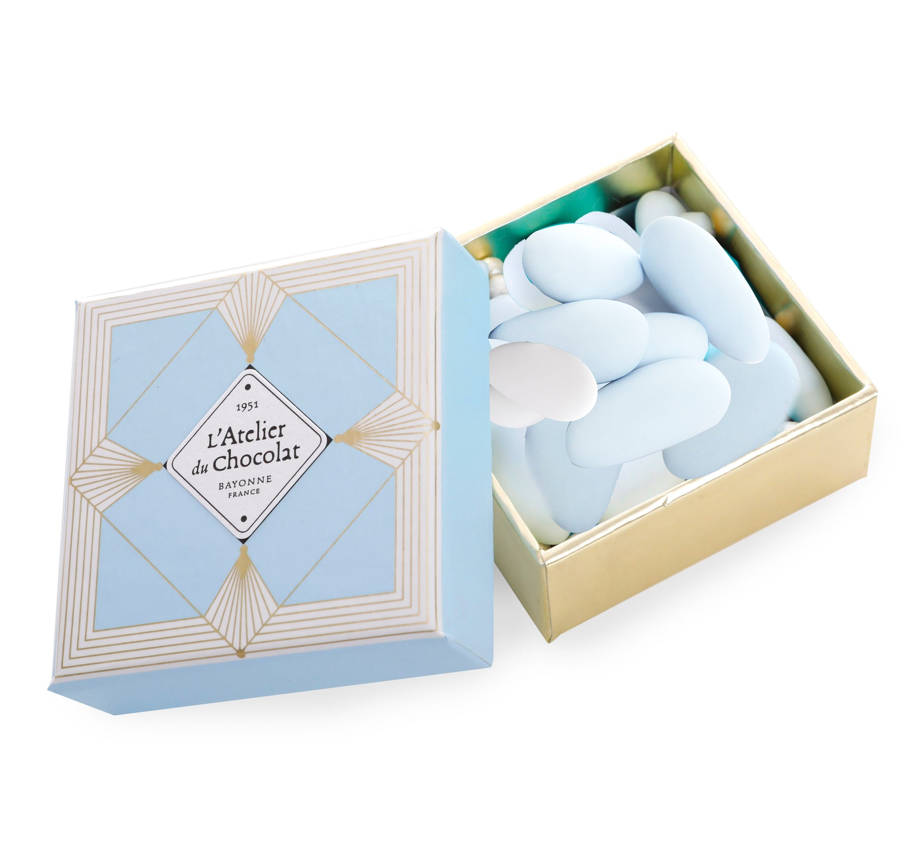 Scatola di Dragee di Mandorle Mini Blu