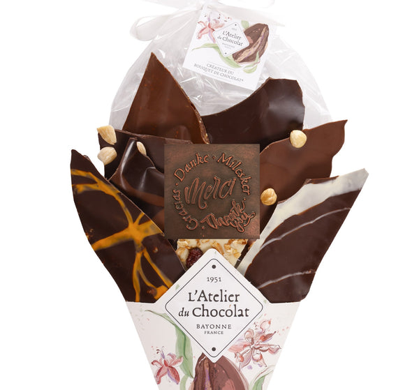 THANK YOU CHOCOLATE BOUQUET AND ITS GAVEL STONES RULER