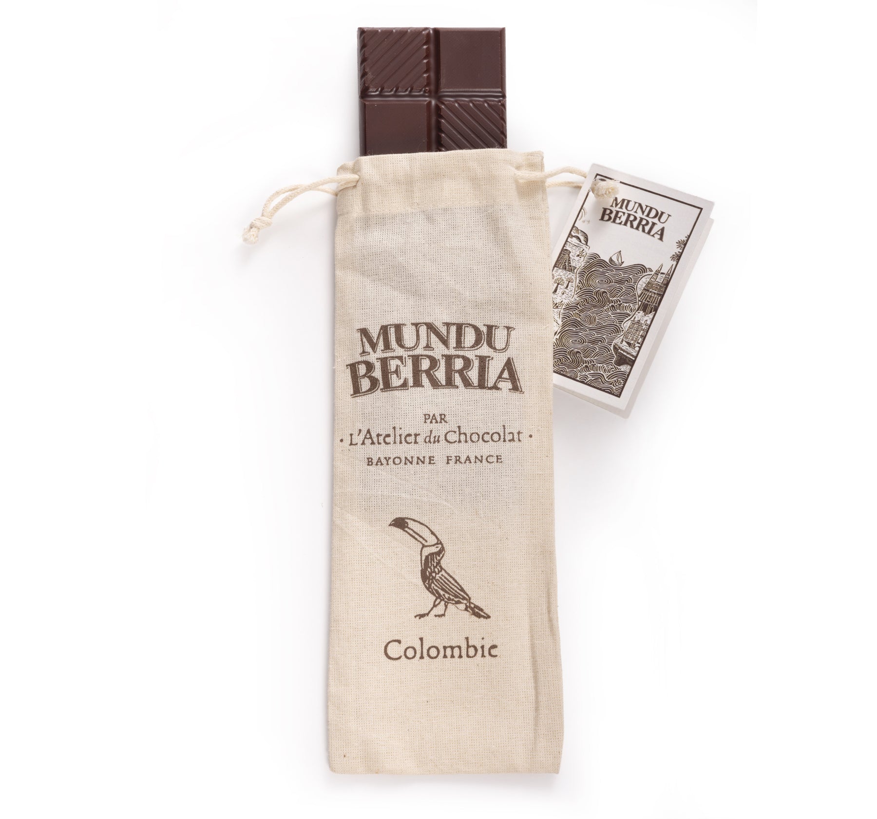 COLOMBIAN DARK CHOCOLATE BAR - MUNDU BERRIA