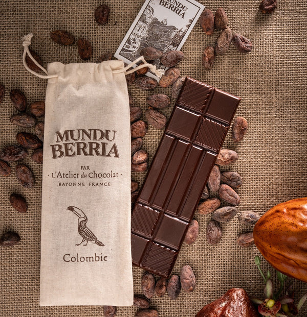 COLOMBIAN DARK CHOCOLATE BAR - MUNDU BERRIA