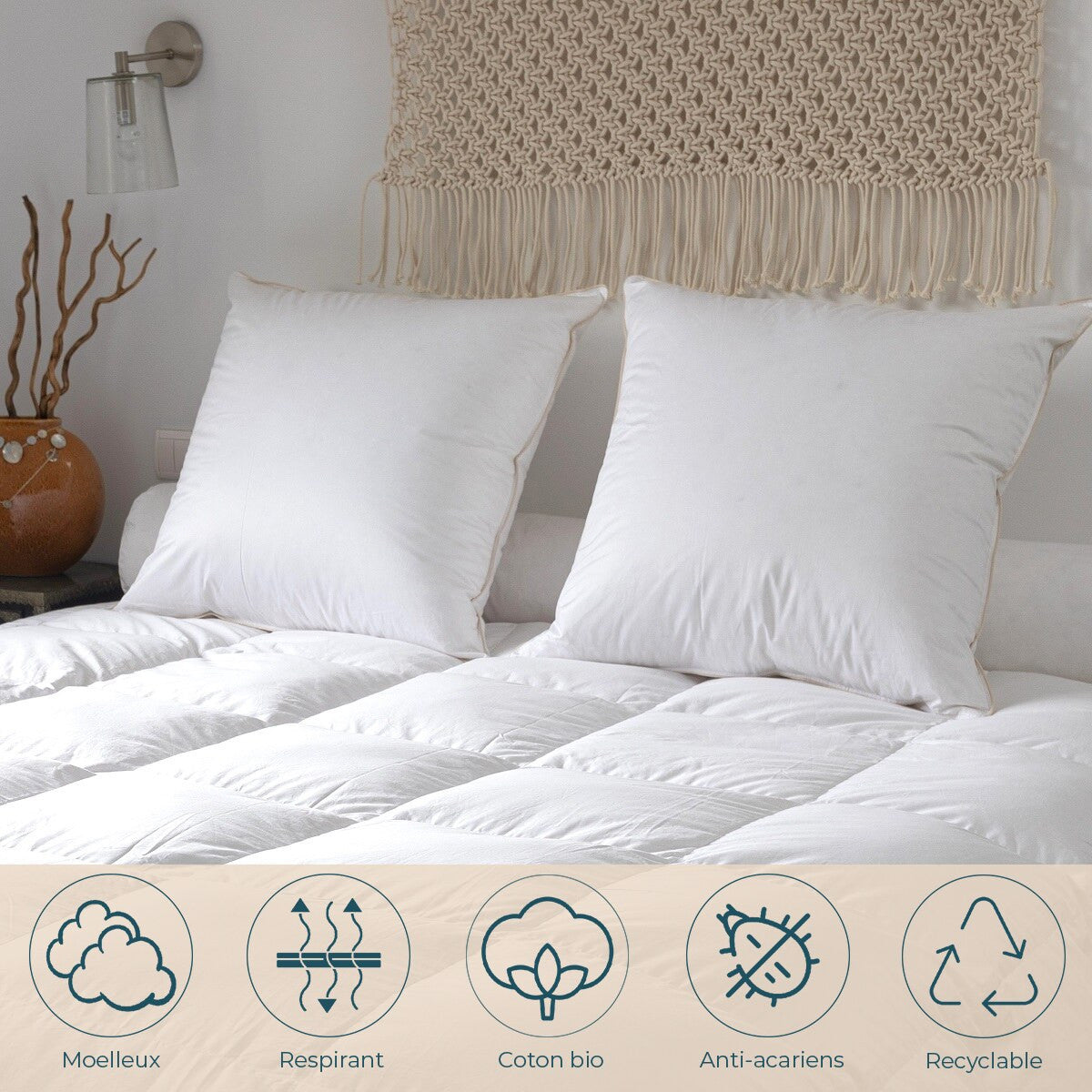Almohada de Plumas de Ganso