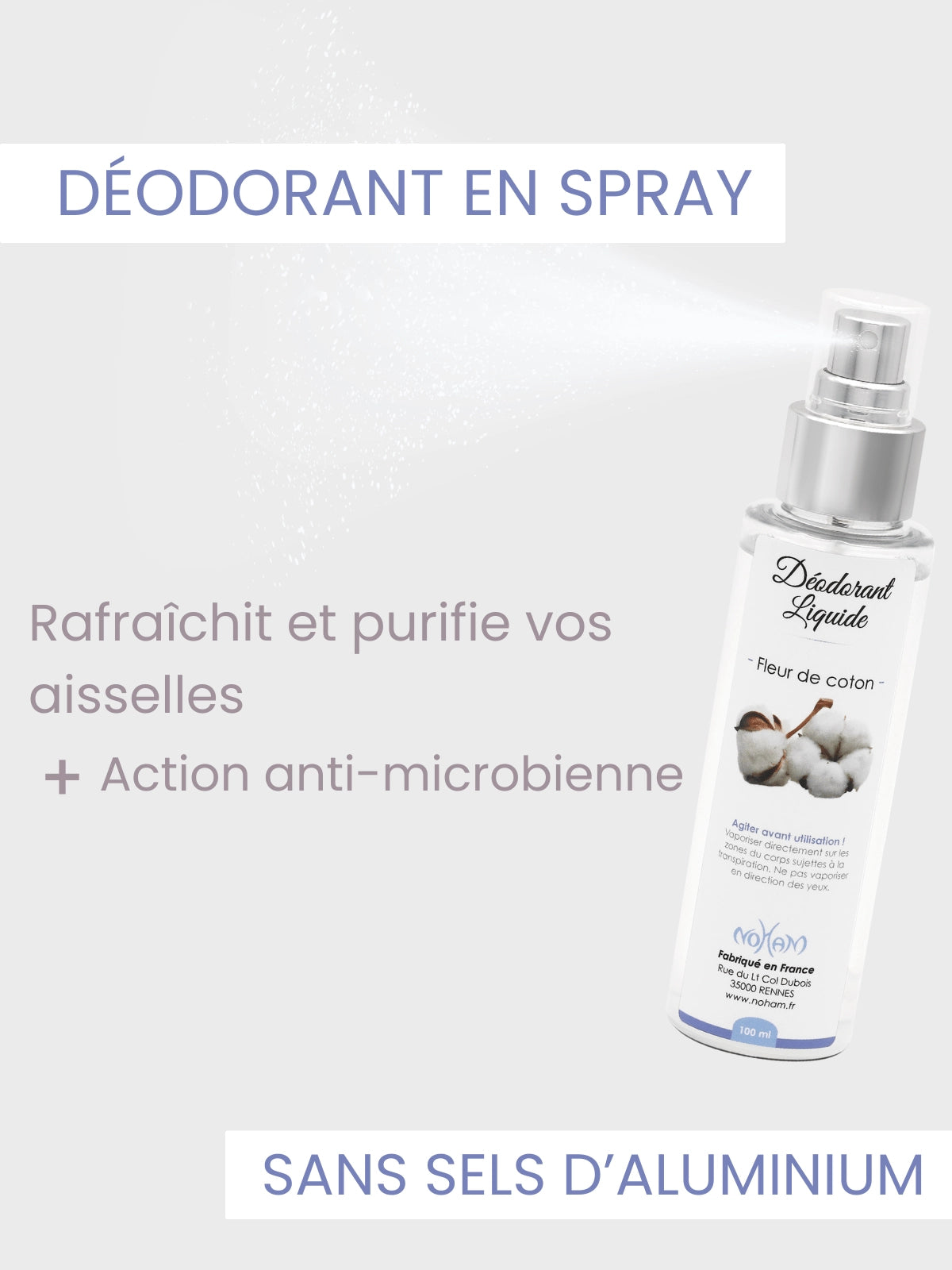 Liquid Deodorant: Cotton Flower [non-allergenic]