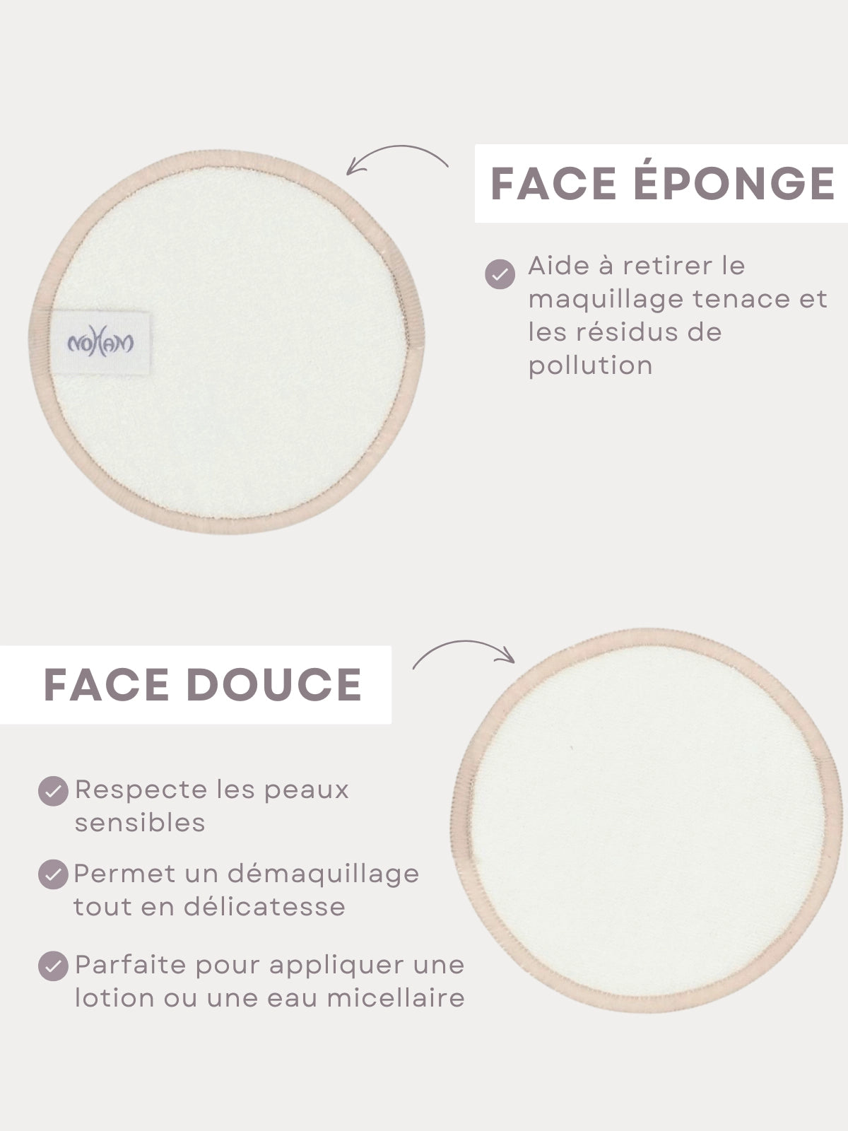 Makeup Remover Pads (4 Pads + 1 Washing Bag)