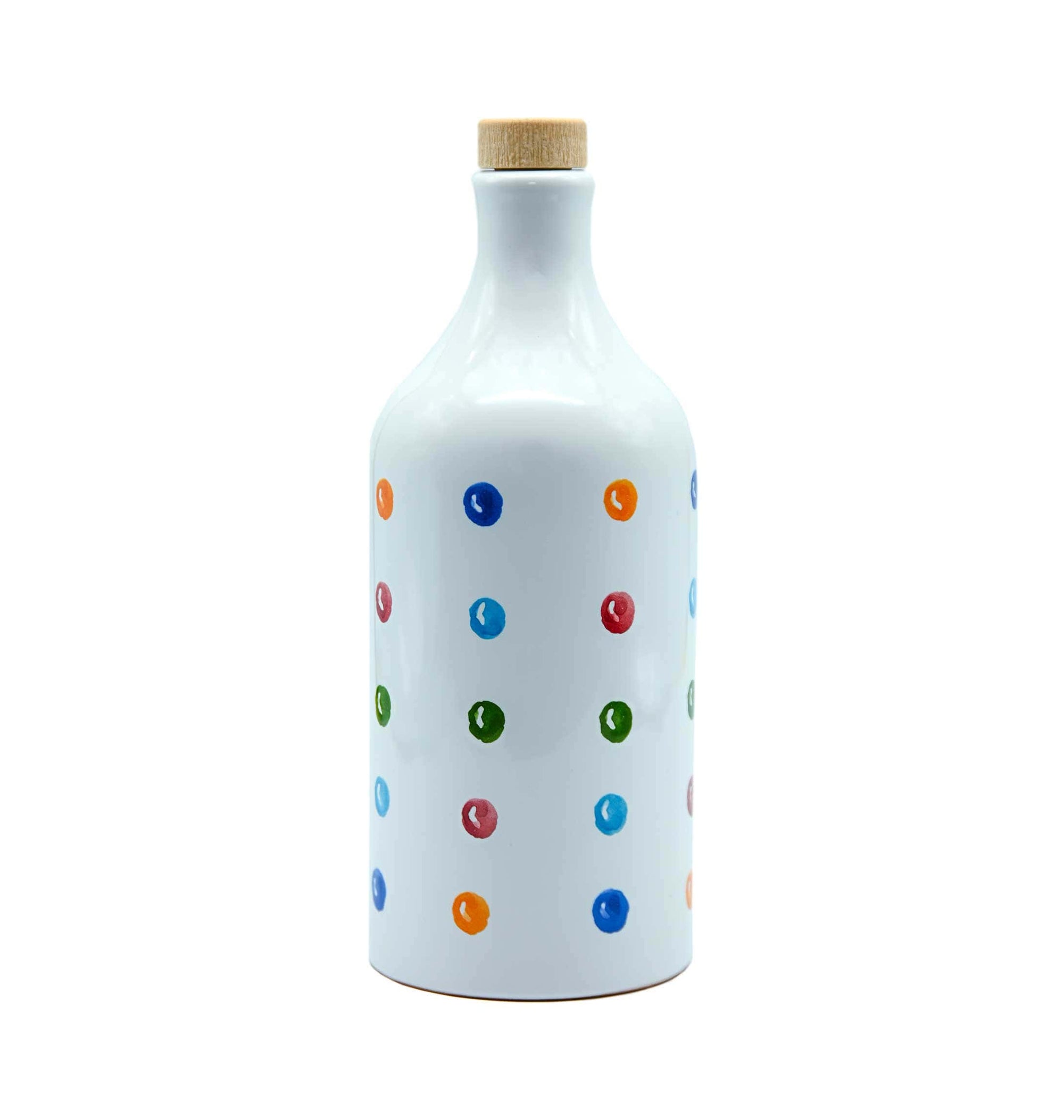 Ceramic jar with polka dots