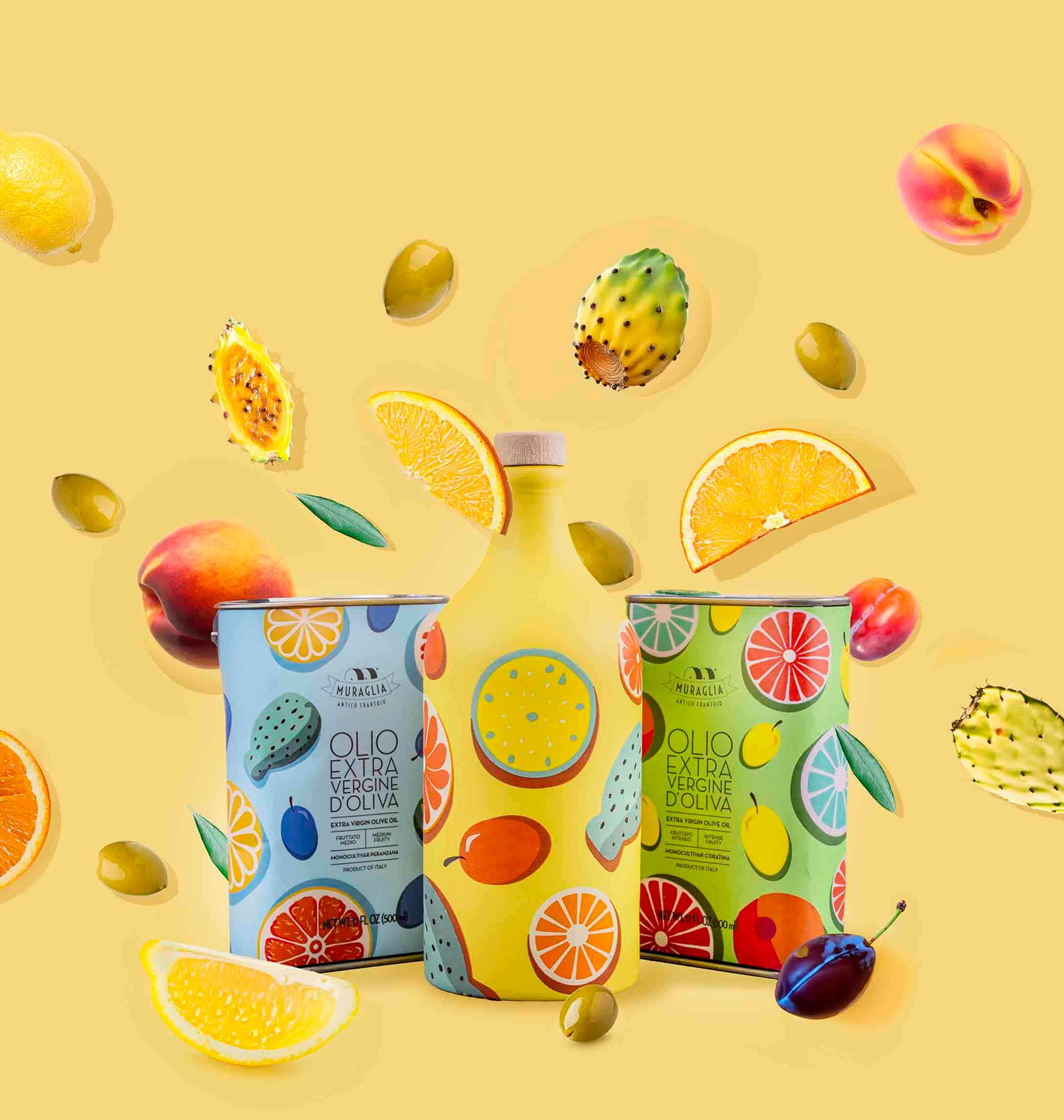 Mediterranean Fruit Can 500ml Light Blue