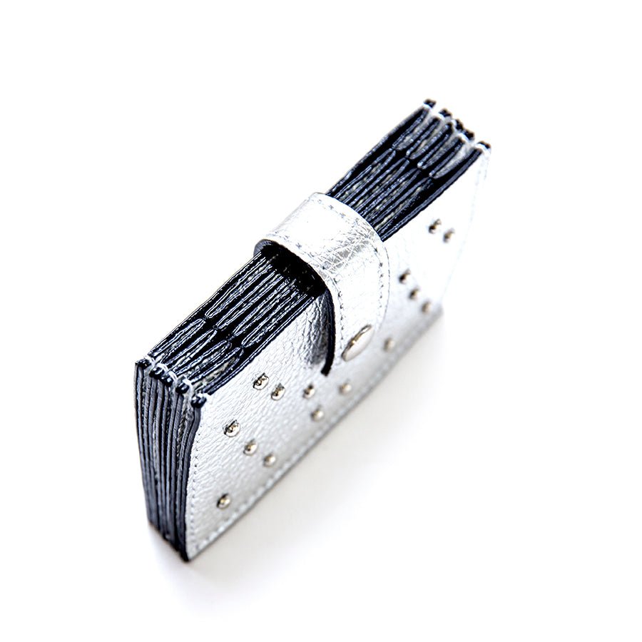 CREDIT CARD - silver credit card holder with studs