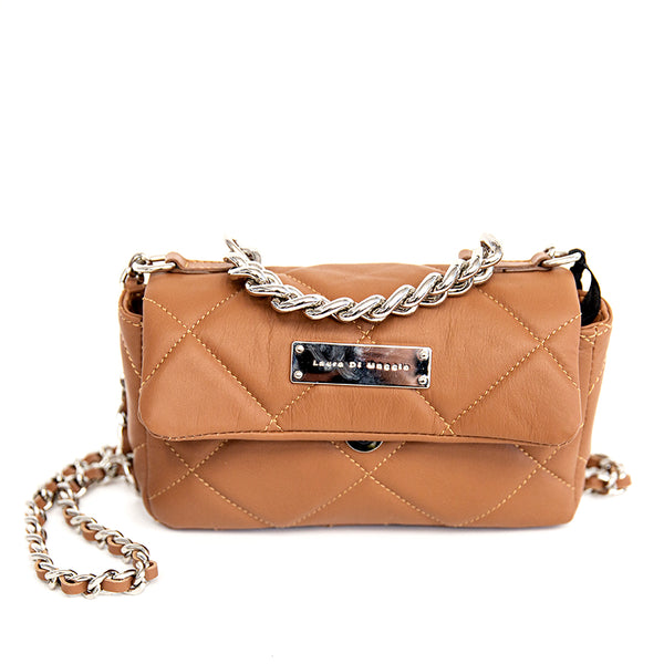 DAISY - borsa da sera trapuntata in colore pelle