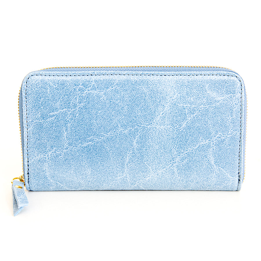 VINTAGE - vintage blue leather wallet