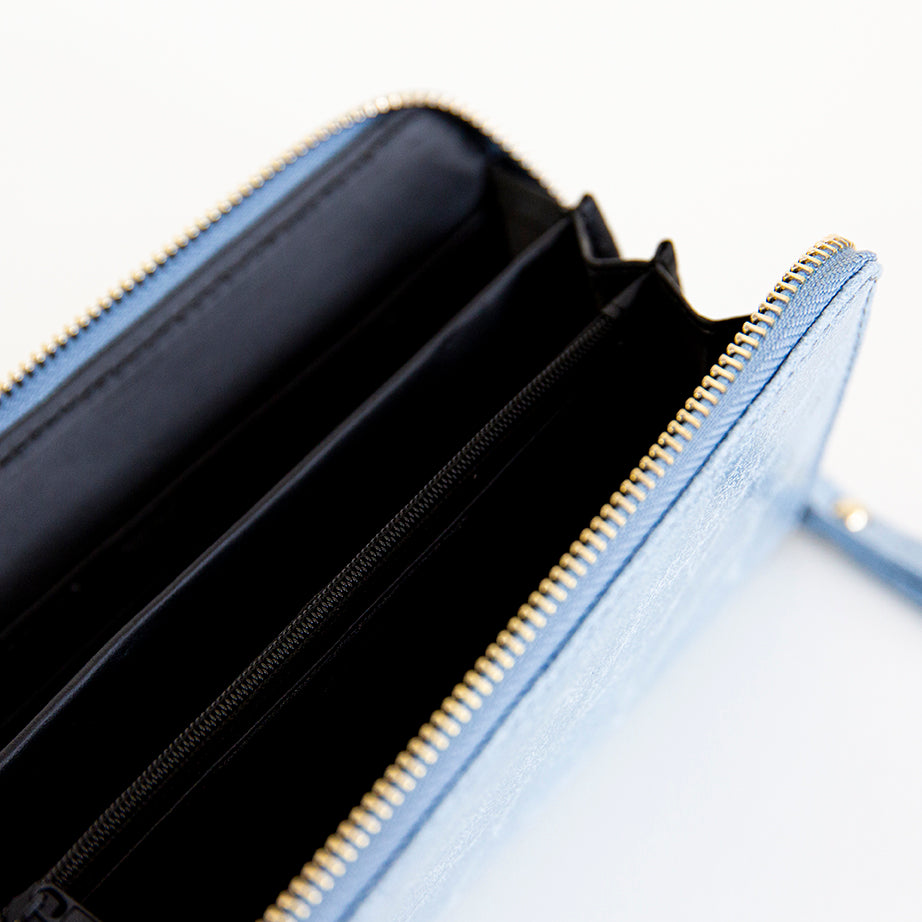 VINTAGE - vintage blue leather wallet