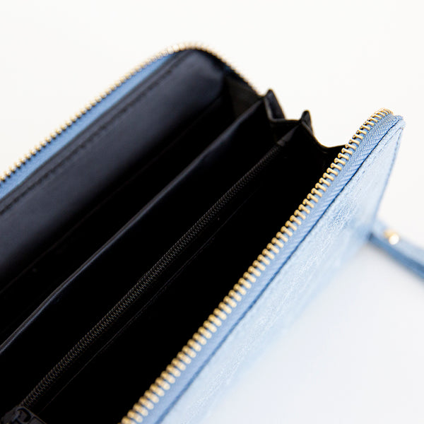 VINTAGE - vintage blue leather wallet