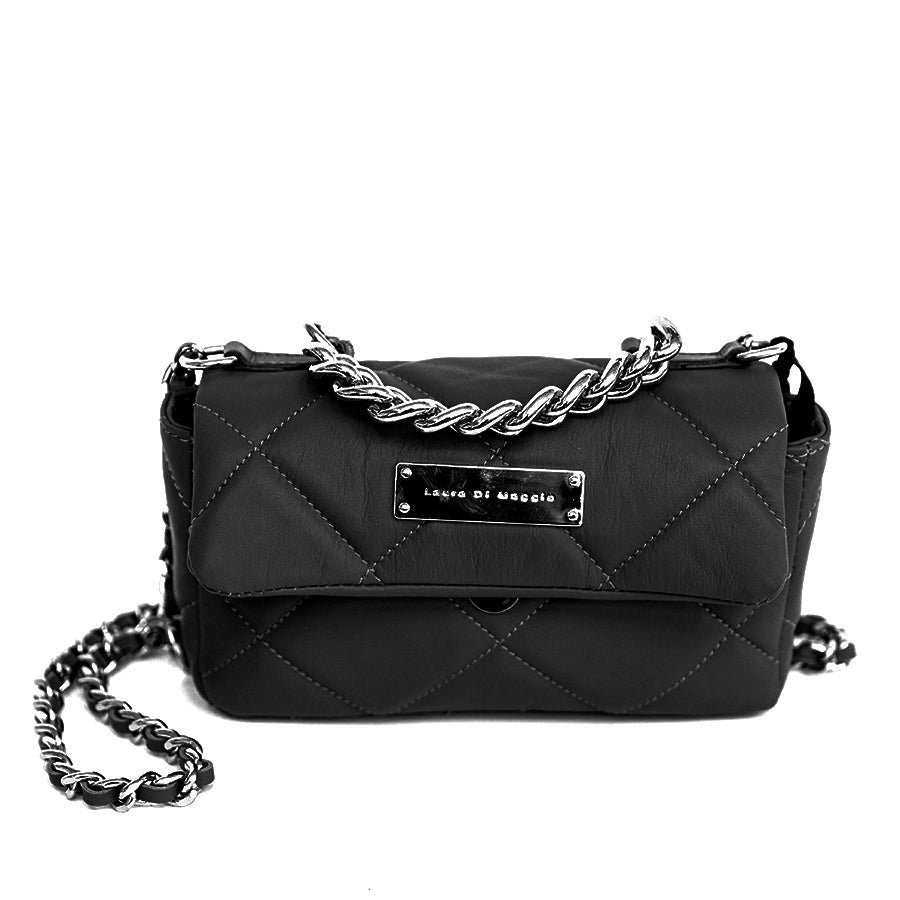 DAISY - black quilted evening bag