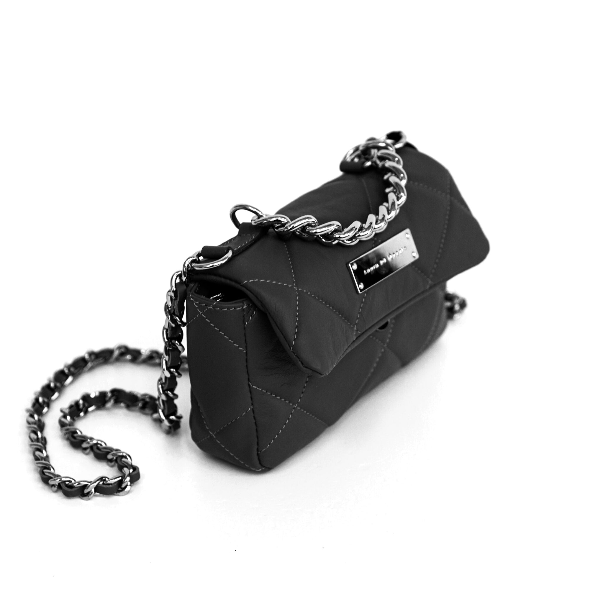 DAISY - black quilted evening bag