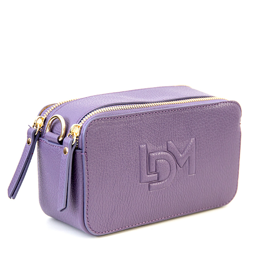 LOIS MINY - Saponetta in pelle dollaro stampata lilla