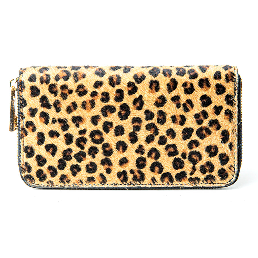 Leopard - printed pony wallet