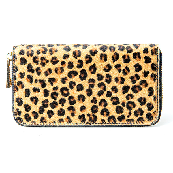 Leopard - printed pony wallet