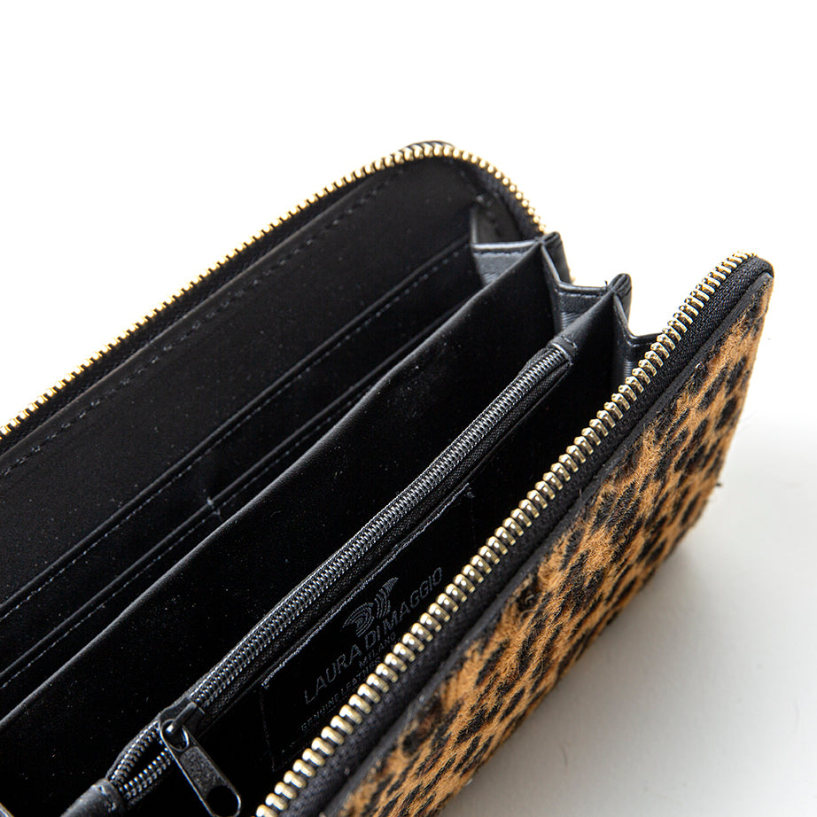 Leopard - printed pony wallet