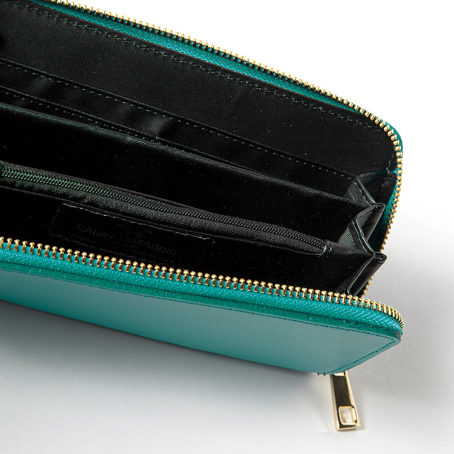 ELEGANT - elegant turquoise leather wallet