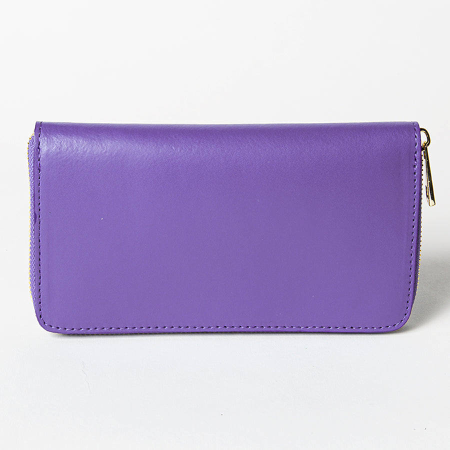 ELEGANT - portafoglio in pelle elegant viola