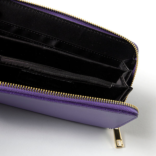 ELEGANT - portafoglio in pelle elegant viola