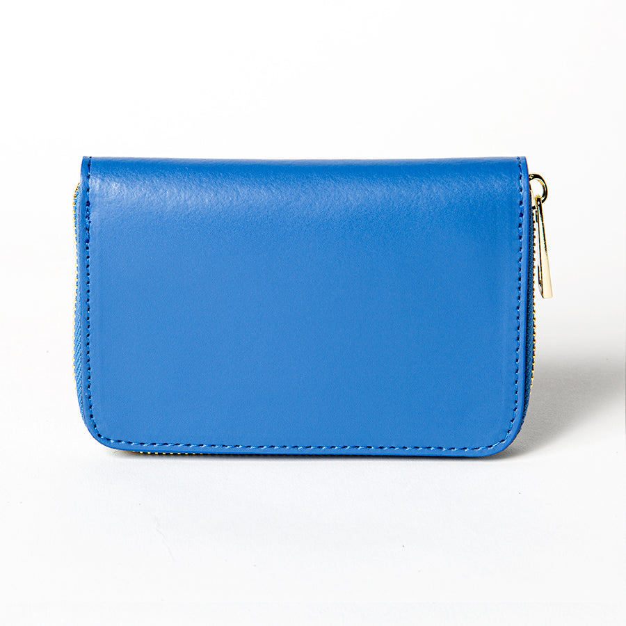 ELEGANT MINI - elegant blue leather wallet