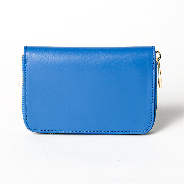 MINI ELEGANTE - elegante portafoglio in pelle blu