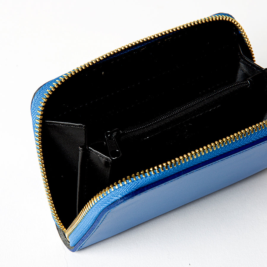 ELEGANT MINI - elegant blue leather wallet