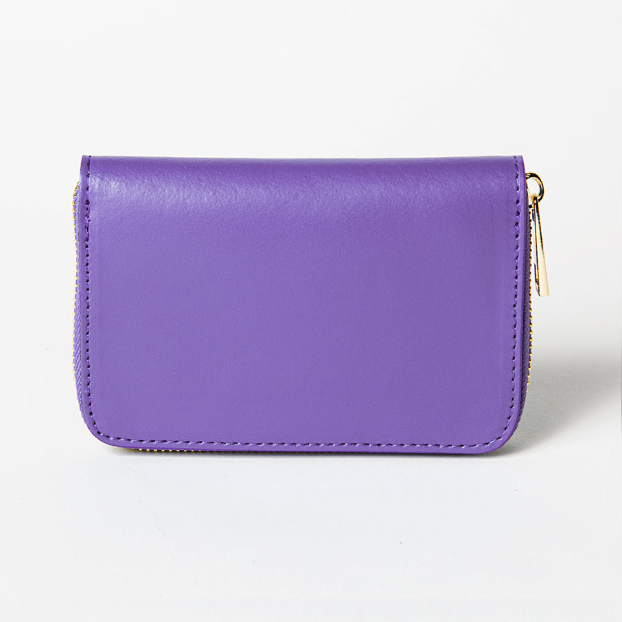 ELEGANT MINI - elegant purple leather wallet