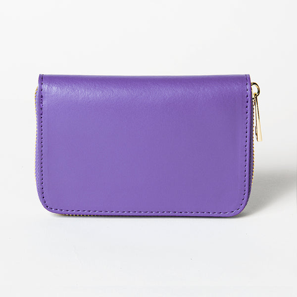 ELEGANT MINI - elegant purple leather wallet