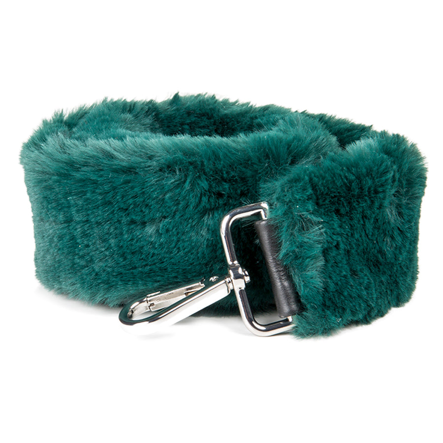 FUR - Green Faux Fur and Leather Shoulder Bag