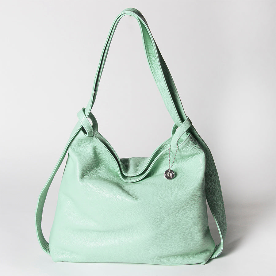VENICE AM - Mint Dollar Leather Backpack/Bag