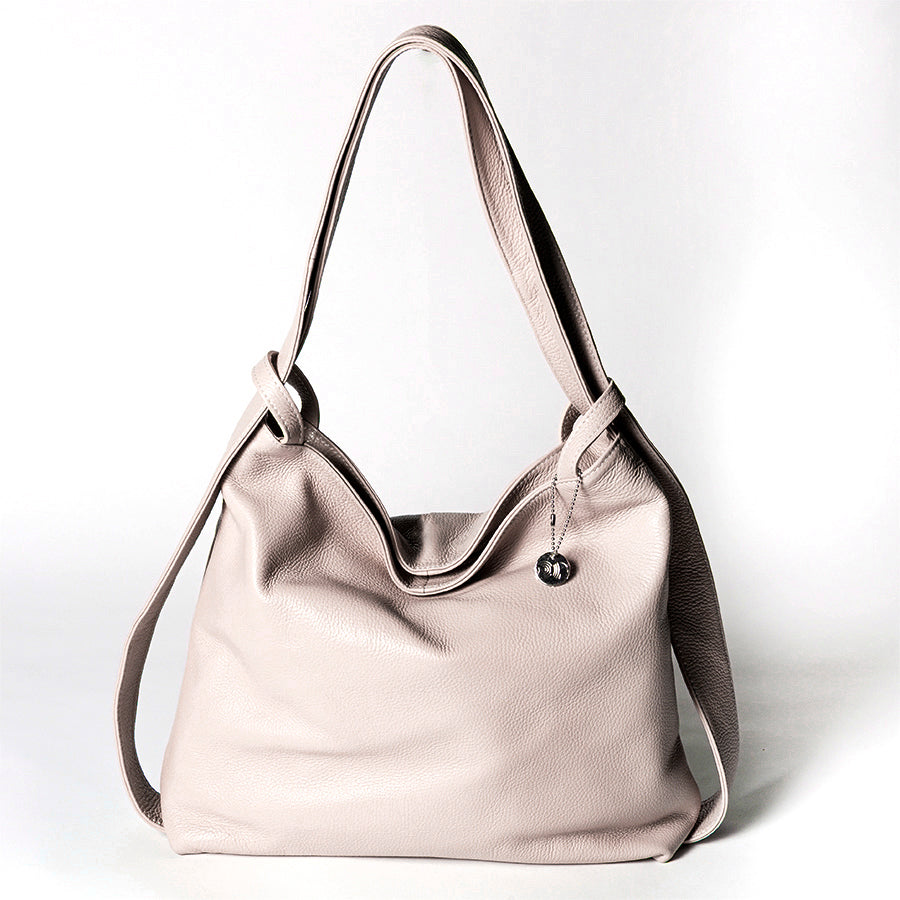VENICE - Leather Backpack/Bag in Milk Dollar