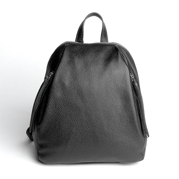 ZIP - black dollar leather backpack