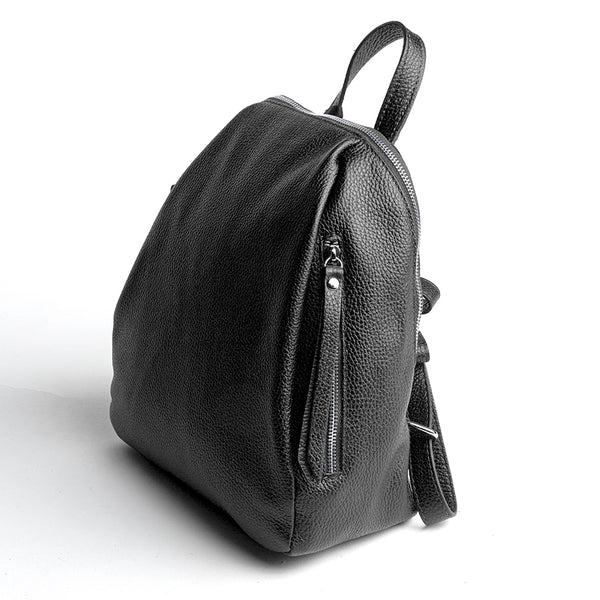ZIP - black dollar leather backpack
