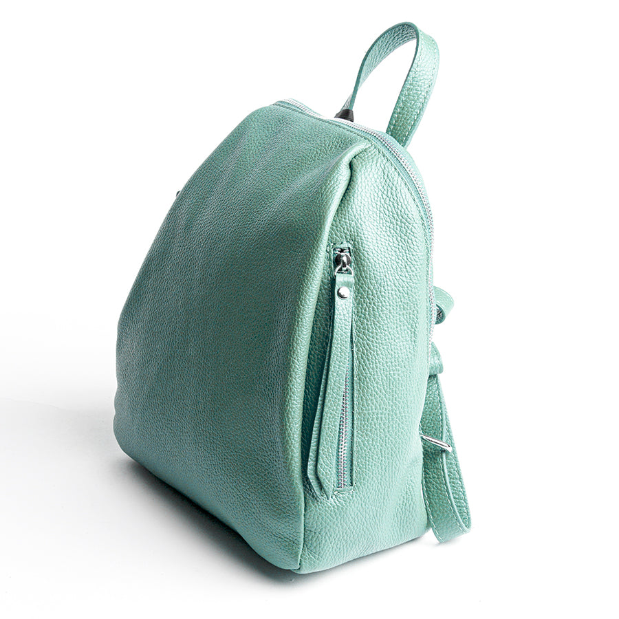 ZIP AM - tiffany dollar leather backpack
