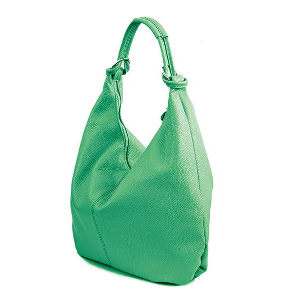 ASIA - Maxi green dollar leather bag