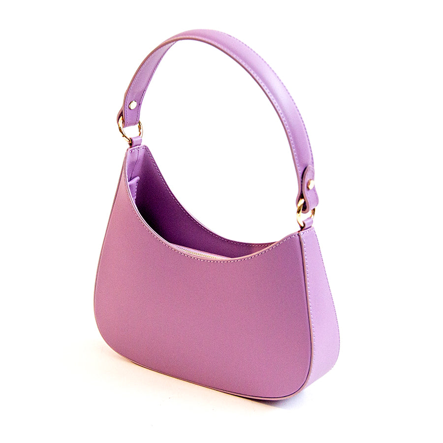 EDI - elegant mauve leather hobo bag