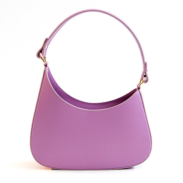 EDI - elegant mauve leather hobo bag