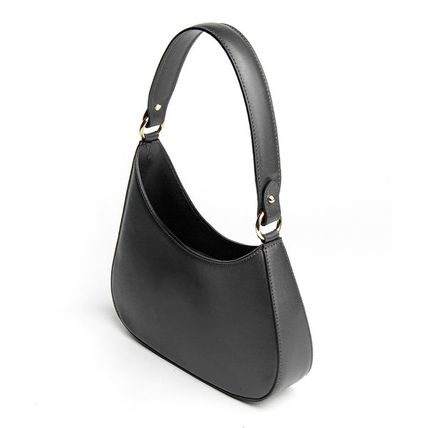 EDI – elegant black leather hobo bag