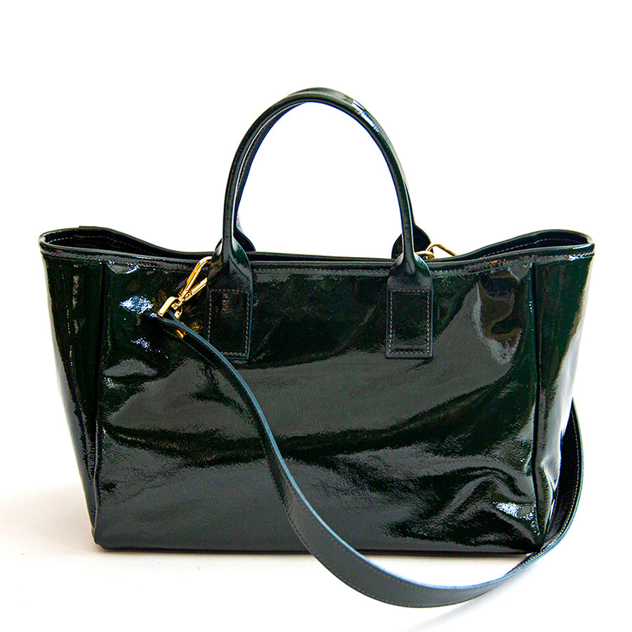 MILANO VERNICE - green patent leather bag