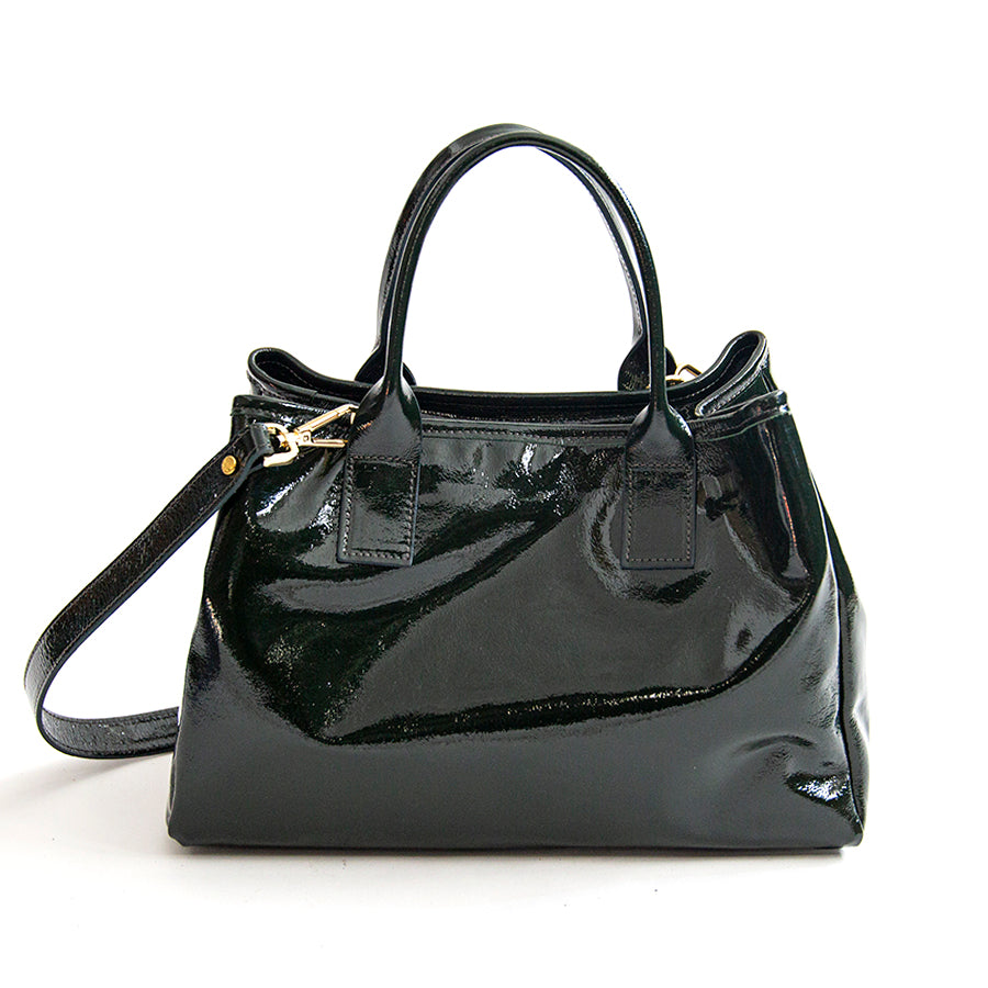 MILANO VERNICE - green patent leather bag