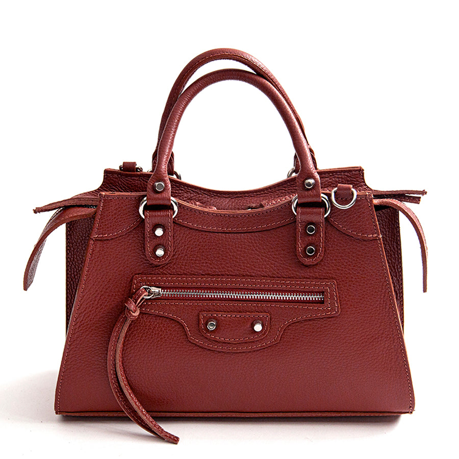 BARCELONA - ruby leather handbag