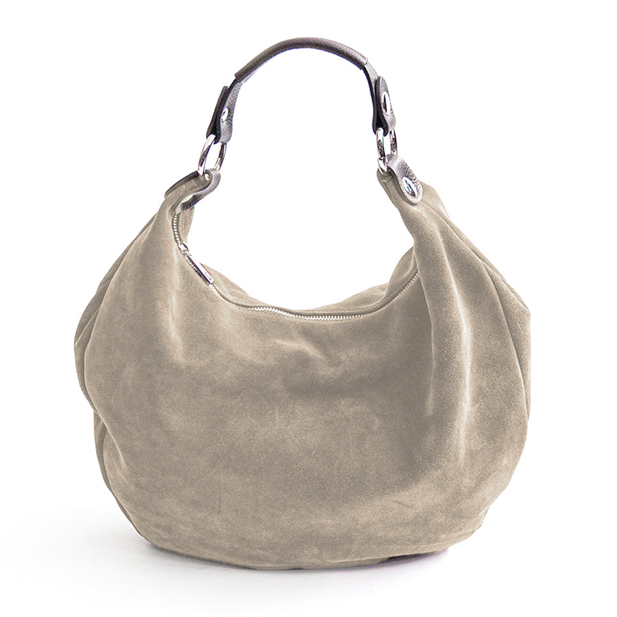 NATALIE IT/AM - Sacca hobo in camoscio latte