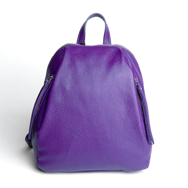 ZIP - zaino in pelle viola con dollaro